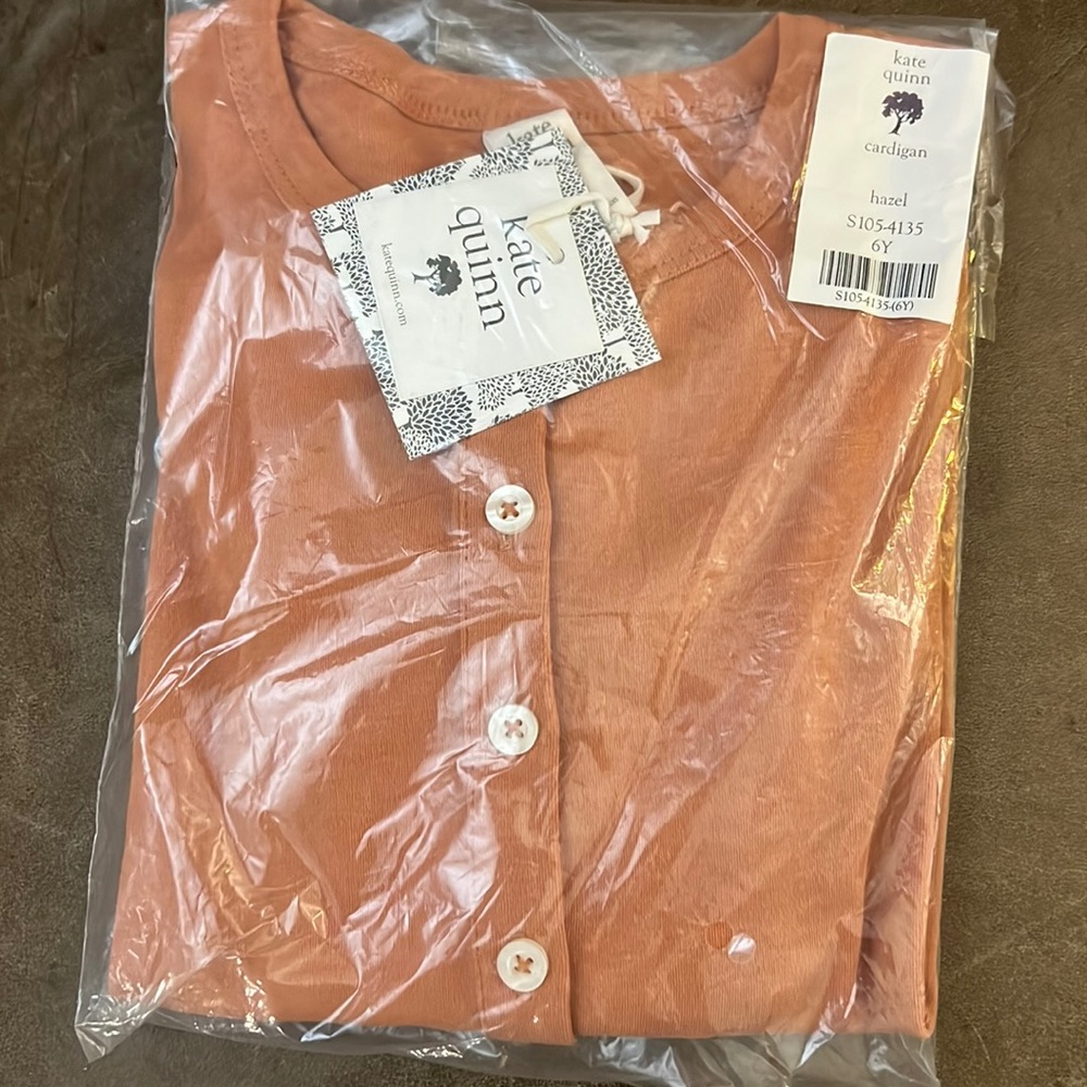 NWT Kate Quinn organic cotton cardigan
